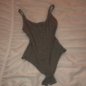 Grey body suit